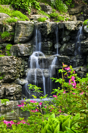 To use this stock image in your creative project, please select the size you need over to the right and click the "Add to Cart" button.
Your downloaded image will come with the Cutcaster watermark removed so don’t worry about the watermark you see on this page. Cascading waterfall stock photo, Cascading waterfall in japanese garden in springtime by Elena Elisseeva