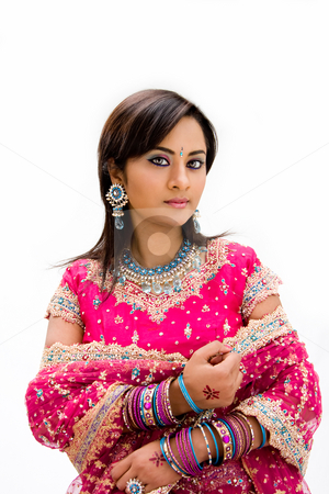 To use this stock image in your creative project, please select the size you need over to the right and click the "Add to Cart" button.
Your downloaded image will come with the Cutcaster watermark removed so don’t worry about the watermark you see on this page. Beautiful Bangali bride stock photo, Beautiful Bangali bride in colorful dress, isolated by Paul Hakimata