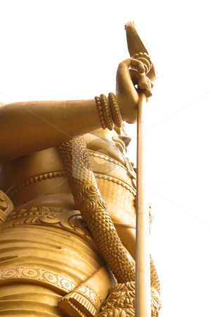 To use this stock image in your creative project, please select the size you need over to the right and click the "Add to Cart" button.
Your downloaded image will come with the Cutcaster watermark removed so don’t worry about the watermark you see on this page. High golden contrast stature stock photo, High contrast golden asian stature seen from below by Karin Claus