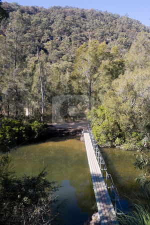 To use this stock image in your creative project, please select the size you need over to the right and click the "Add to Cart" button.
Your downloaded image will come with the Cutcaster watermark removed so don’t worry about the watermark you see on this page. Footbridge stock photo, Foot bridge over a river by Nicholas Rjabow