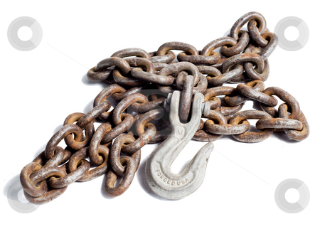 To use this stock image in your creative project, please select the size you need over to the right and click the "Add to Cart" button.
Your downloaded image will come with the Cutcaster watermark removed so don’t worry about the watermark you see on this page. Chain with hook, isolated stock photo, A short chain in a pile isolated with a clipping path. by RCarner Photography