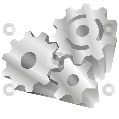 To use this stock image in your creative project, please select the size you need over to the right and click the "Add to Cart" button.
Your downloaded image will come with the Cutcaster watermark removed so don’t worry about the watermark you see on this page. Set of 3 shiny 3D technology gears stock vector clipart, Set of 3 shiny 3D technology gears exploding out of a white background. by Michael Brown