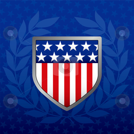 To use this stock image in your creative project, please select the size you need over to the right and click the "Add to Cart" button.
Your downloaded image will come with the Cutcaster watermark removed so don’t worry about the watermark you see on this page. Red White and Blue Shield on a Star Background stock vector clipart, Red White and Blue Shield on a Star Background by Adrian Sawvel