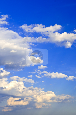 To use this stock image in your creative project, please select the size you need over to the right and click the "Add to Cart" button.
Your downloaded image will come with the Cutcaster watermark removed so don’t worry about the watermark you see on this page. Blue sky with white clouds stock photo, Background of blue sky with white cumulus clouds by Elena Elisseeva