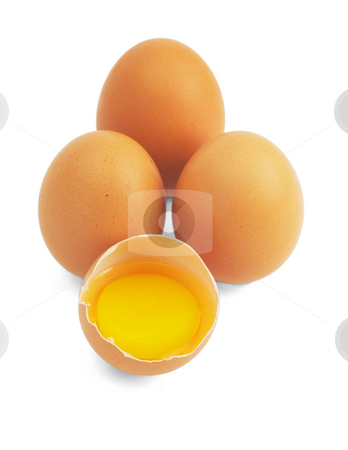 To use this stock image in your creative project, please select the size you need over to the right and click the "Add to Cart" button.
Your downloaded image will come with the Cutcaster watermark removed so don’t worry about the watermark you see on this page. Eggs stock photo, Four eggs,one open ;isolated on white background by Francesco Perre