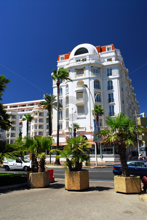 To use this stock image in your creative project, please select the size you need over to the right and click the "Add to Cart" button.
Your downloaded image will come with the Cutcaster watermark removed so don’t worry about the watermark you see on this page. Croisette promenade in Cannes, France stock photo, Luxury hotel on Croisette promenade in Cannes, France by Elena Elisseeva