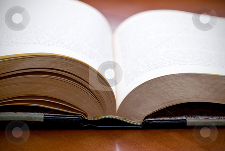 To use this stock image in your creative project, please select the size you need over to the right and click the "Add to Cart" button.
Your downloaded image will come with the Cutcaster watermark removed so don’t worry about the watermark you see on this page. Shallow focus closeup of a book stock photo, Shallow focus closeup of a book by Vince Clements