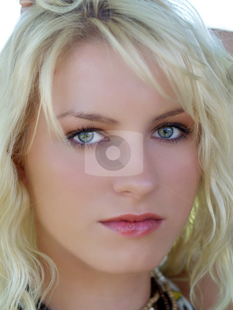 To use this stock image in your creative project, please select the size you need over to the right and click the "Add to Cart" button.
Your downloaded image will come with the Cutcaster watermark removed so don’t worry about the watermark you see on this page. Closeup portrait of young blond teenage girl stock photo, Young blond teenage girl portrait closeup pretty by Jeff Cleveland