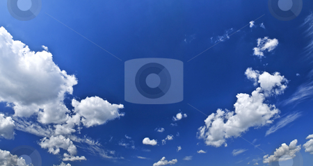 To use this stock image in your creative project, please select the size you need over to the right and click the "Add to Cart" button.
Your downloaded image will come with the Cutcaster watermark removed so don’t worry about the watermark you see on this page. Panoramic blue sky with white clouds stock photo, Panoramic background of blue sky with white cumulus clouds by Elena Elisseeva