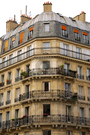 To use this stock image in your creative project, please select the size you need over to the right and click the "Add to Cart" button.
Your downloaded image will come with the Cutcaster watermark removed so don’t worry about the watermark you see on this page. Paris building stock photo, Old apartment buildings with wrought iron balconies in Paris France by Elena Elisseeva