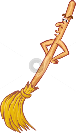 To use this stock image in your creative project, please select the size you need over to the right and click the "Add to Cart" button.
Your downloaded image will come with the Cutcaster watermark removed so don’t worry about the watermark you see on this page. Cartoon broom stock vector clipart, Cartoon live broom isolated on white background by Oxygen64