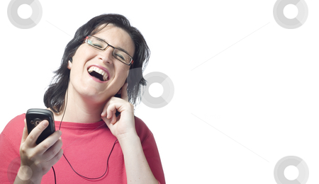 To use this stock image in your creative project, please select the size you need over to the right and click the "Add to Cart" button.
Your downloaded image will come with the Cutcaster watermark removed so don’t worry about the watermark you see on this page. Woman technology mp3 music stock photo, Young woman listening, dancing and singing to music in a mp3 device by Ivan Montero