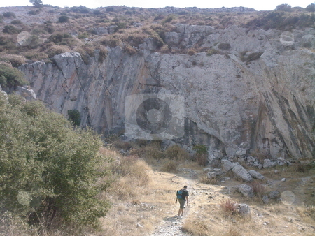 To use this stock image in your creative project, please select the size you need over to the right and click the "Add to Cart" button.
Your downloaded image will come with the Cutcaster watermark removed so don’t worry about the watermark you see on this page. Rock Climbing Athens stock photo, One of the most well known rock climbing routes in athens known as Karavi! by Maria Malli