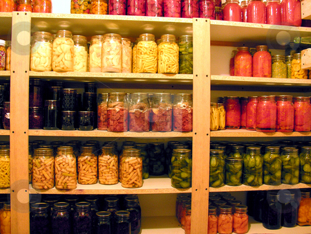 To use this stock image in your creative project, please select the size you need over to the right and click the "Add to Cart" button.
Your downloaded image will come with the Cutcaster watermark removed so don’t worry about the watermark you see on this page. Canned Food stock photo, Shelves of Home Canned Food by Jaime Wykle