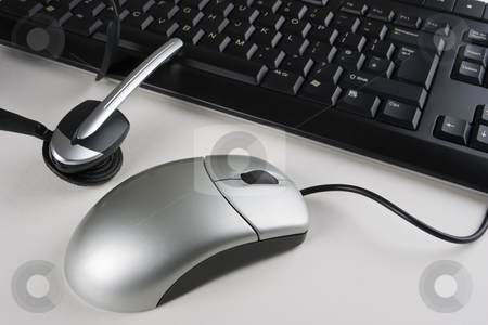 To use this stock image in your creative project, please select the size you need over to the right and click the "Add to Cart" button.
Your downloaded image will come with the Cutcaster watermark removed so don’t worry about the watermark you see on this page. Helpdesk Equipment stock photo, A helpdesk headset, keyboard and mouse by Steve Smith