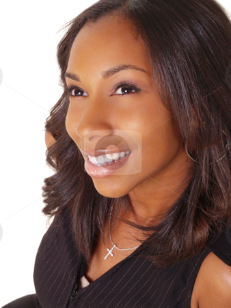 To use this stock image in your creative project, please select the size you need over to the right and click the "Add to Cart" button.
Your downloaded image will come with the Cutcaster watermark removed so don’t worry about the watermark you see on this page. Young Black Woman Portrait Smiling stock photo, Young black woman smiling portrait by Jeff Cleveland