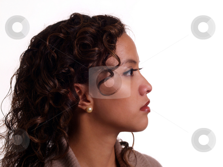 To use this stock image in your creative project, please select the size you need over to the right and click the "Add to Cart" button.
Your downloaded image will come with the Cutcaster watermark removed so don’t worry about the watermark you see on this page. Profile Portrait of Young Hispanic Woman stock photo, Young Pretty Hispanic Woman Profile Portrait by Jeff Cleveland
