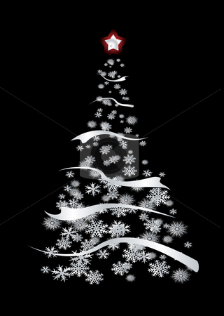 To use this stock image in your creative project, please select the size you need over to the right and click the "Add to Cart" button.
Your downloaded image will come with the Cutcaster watermark removed so don’t worry about the watermark you see on this page. Silver modern xmas stock photo, Modern inspired silver christmas tree with snow flakes and ribbon by Michael Travers