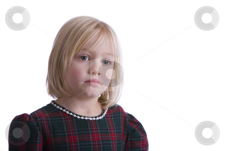 To use this stock image in your creative project, please select the size you need over to the right and click the "Add to Cart" button.
Your downloaded image will come with the Cutcaster watermark removed so don’t worry about the watermark you see on this page. Sad Child in Plaid Dress
stock photo, A sad child in a plaid dress on a white background by John McLaird