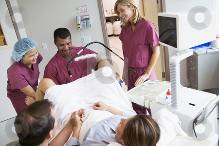 To use this stock image in your creative project, please select the size you need over to the right and click the "Add to Cart" button.
Your downloaded image will come with the Cutcaster watermark removed so don’t worry about the watermark you see on this page. Doctor retrieving eggs from ovary using ultrasound stock photo, Doctor retrieving eggs from ovary using vaginal ultrasound by Monkey Business Images
