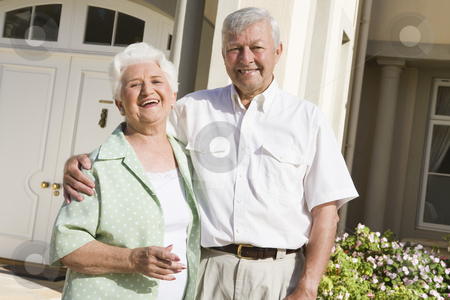 To use this stock image in your creative project, please select the size you need over to the right and click the "Add to Cart" button.
Your downloaded image will come with the Cutcaster watermark removed so don’t worry about the watermark you see on this page. Senior couple standing outside house stock photo, Senior couple standing outside front door of home by Monkey Business Images