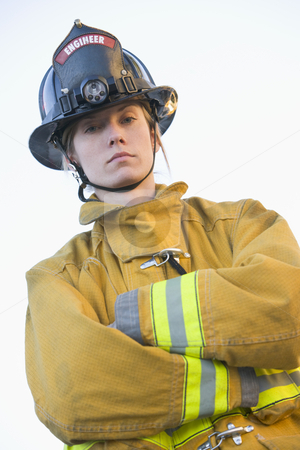 To use this stock image in your creative project, please select the size you need over to the right and click the "Add to Cart" button.
Your downloaded image will come with the Cutcaster watermark removed so don’t worry about the watermark you see on this page. Portrait of a female firefighter stock photo, by Monkey Business Images
