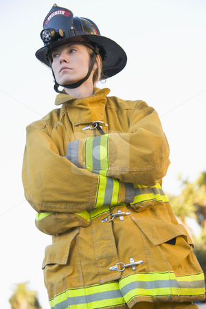 To use this stock image in your creative project, please select the size you need over to the right and click the "Add to Cart" button.
Your downloaded image will come with the Cutcaster watermark removed so don’t worry about the watermark you see on this page. Portrait of a female firefighter stock photo, by Monkey Business Images