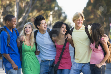 To use this stock image in your creative project, please select the size you need over to the right and click the "Add to Cart" button.
Your downloaded image will come with the Cutcaster watermark removed so don’t worry about the watermark you see on this page. Group of young friends chatting outside stock photo, Group of six friends having fun outside by Monkey Business Images