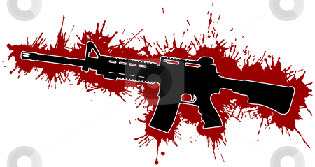 To use this stock image in your creative project, please select the size you need over to the right and click the "Add to Cart" button.
Your downloaded image will come with the Cutcaster watermark removed so don’t worry about the watermark you see on this page. Assault Rifle with Blood Stains stock vector clipart, Assault Rifle with Blood Stains by Adrian Sawvel