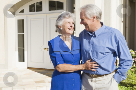 To use this stock image in your creative project, please select the size you need over to the right and click the "Add to Cart" button.
Your downloaded image will come with the Cutcaster watermark removed so don’t worry about the watermark you see on this page. Senior couple standing outside house stock photo, Senior couple standing outside front door of house by Monkey Business Images