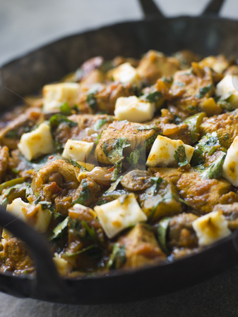 To use this stock image in your creative project, please select the size you need over to the right and click the "Add to Cart" button.
Your downloaded image will come with the Cutcaster watermark removed so don’t worry about the watermark you see on this page. Chicken and Paneer Balti stock photo, Pan of Chicken and Paneer Balti by Monkey Business Images