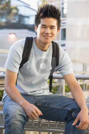To use this stock image in your creative project, please select the size you need over to the right and click the "Add to Cart" button.
Your downloaded image will come with the Cutcaster watermark removed so don’t worry about the watermark you see on this page. Male student sitting outside stock photo, Male university student sitting outside wearing rucksack by Monkey Business Images