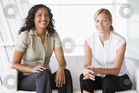 To use this stock image in your creative project, please select the size you need over to the right and click the "Add to Cart" button.
Your downloaded image will come with the Cutcaster watermark removed so don’t worry about the watermark you see on this page. Businesswomen sitting in lobby stock photo, Businesswomen sitting in office lobby by Monkey Business Images