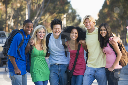 To use this stock image in your creative project, please select the size you need over to the right and click the "Add to Cart" button.
Your downloaded image will come with the Cutcaster watermark removed so don’t worry about the watermark you see on this page. Group of young friends having fun stock photo, Group of six young firneds having fun outside by Monkey Business Images