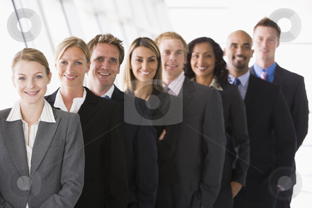 To use this stock image in your creative project, please select the size you need over to the right and click the "Add to Cart" button.
Your downloaded image will come with the Cutcaster watermark removed so don’t worry about the watermark you see on this page. Line up of office staff stock photo, Line up of office staff facing camera by Monkey Business Images