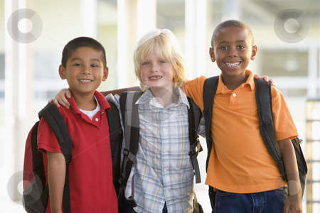 To use this stock image in your creative project, please select the size you need over to the right and click the "Add to Cart" button.
Your downloaded image will come with the Cutcaster watermark removed so don’t worry about the watermark you see on this page. Three kindergarten boys standing together stock photo, by Monkey Business Images
