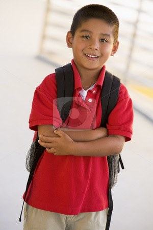 To use this stock image in your creative project, please select the size you need over to the right and click the "Add to Cart" button.
Your downloaded image will come with the Cutcaster watermark removed so don’t worry about the watermark you see on this page. Portrait of kindergarten boy with backpack stock photo, by Monkey Business Images