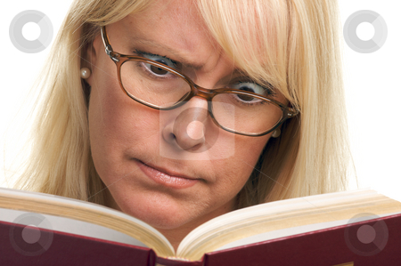 To use this stock image in your creative project, please select the size you need over to the right and click the "Add to Cart" button.
Your downloaded image will come with the Cutcaster watermark removed so don’t worry about the watermark you see on this page. Attractive Woman Taken Back While Reading stock photo, Attractive Woman Taken Back While Reading isolated on a White Background. by Andy Dean