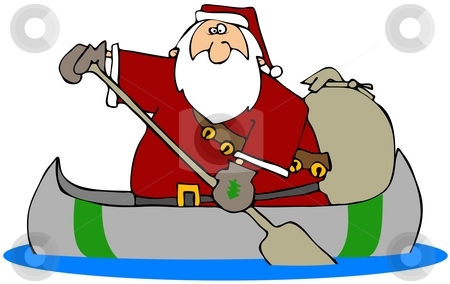To use this stock image in your creative project, please select the size you need over to the right and click the "Add to Cart" button.
Your downloaded image will come with the Cutcaster watermark removed so don’t worry about the watermark you see on this page. Santa In A Canoe stock photo, This illustration depicts Santa paddling a canoe with a gift bag in the bag. by Dennis Cox
