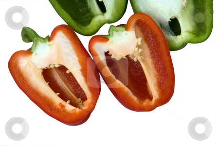 To use this stock image in your creative project, please select the size you need over to the right and click the "Add to Cart" button.
Your downloaded image will come with the Cutcaster watermark removed so don’t worry about the watermark you see on this page. Red and green stock photo, Red and green peppers sliced in half by Paul Phillips