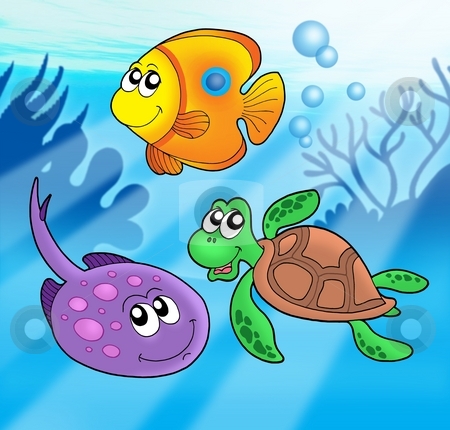To use this stock image in your creative project, please select the size you need over to the right and click the "Add to Cart" button.
Your downloaded image will come with the Cutcaster watermark removed so don’t worry about the watermark you see on this page. Cute marine animals 3 stock photo, Cute marine animals 3 - color illustration. by Klara Viskova