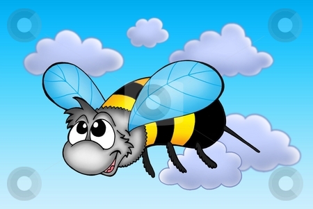 To use this stock image in your creative project, please select the size you need over to the right and click the "Add to Cart" button.
Your downloaded image will come with the Cutcaster watermark removed so don’t worry about the watermark you see on this page. Happy bee stock photo, Happy bee in fly - color illustration. by Klara Viskova