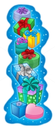 To use this stock image in your creative project, please select the size you need over to the right and click the "Add to Cart" button.
Your downloaded image will come with the Cutcaster watermark removed so don’t worry about the watermark you see on this page. Pile of Christmas gifts on blue background stock photo, Pile of Christmas gifts on blue background -color illustration. by Klara Viskova