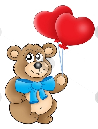 To use this stock image in your creative project, please select the size you need over to the right and click the "Add to Cart" button.
Your downloaded image will come with the Cutcaster watermark removed so don’t worry about the watermark you see on this page. Teddy bear with heart balloons stock photo, Teddy bear with heart balloons - color illustration. by Klara Viskova