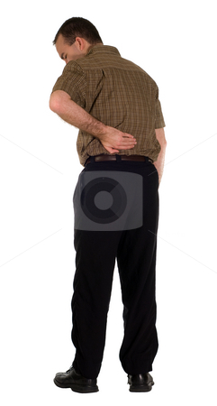 To use this stock image in your creative project, please select the size you need over to the right and click the "Add to Cart" button.
Your downloaded image will come with the Cutcaster watermark removed so don’t worry about the watermark you see on this page. Sore Back stock photo, Full body view of a man with a sore back, isolated against a white background by Richard Nelson