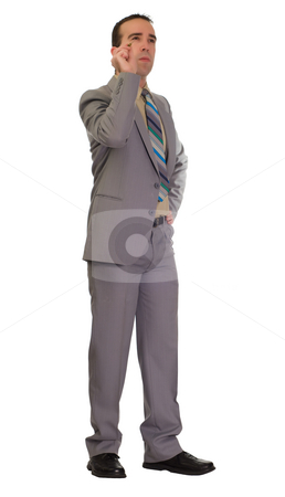 To use this stock image in your creative project, please select the size you need over to the right and click the "Add to Cart" button.
Your downloaded image will come with the Cutcaster watermark removed so don’t worry about the watermark you see on this page. Businessman Throwing Darts stock photo, Full body view of a young businessman throwing a dart, isolated against a white background by Richard Nelson