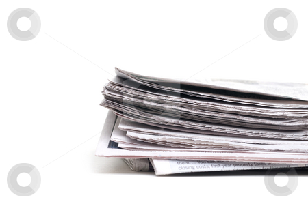 To use this stock image in your creative project, please select the size you need over to the right and click the "Add to Cart" button.
Your downloaded image will come with the Cutcaster watermark removed so don’t worry about the watermark you see on this page. End view of a newspaper stock photo, Closeup of the end of a newspaper by Vince Clements