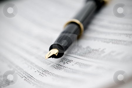 To use this stock image in your creative project, please select the size you need over to the right and click the "Add to Cart" button.
Your downloaded image will come with the Cutcaster watermark removed so don’t worry about the watermark you see on this page. Macro of a fountain pen stock photo, Macro of a fountain pen on a newspaper stock report by Vince Clements
