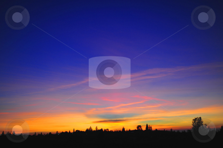 To use this stock image in your creative project, please select the size you need over to the right and click the "Add to Cart" button.
Your downloaded image will come with the Cutcaster watermark removed so don’t worry about the watermark you see on this page. Sundown In The Sierra's stock photo, An Autumn sunset viewed from the California Sierra foothill town of Placerville by Lynn Bendickson