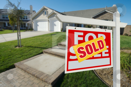 To use this stock image in your creative project, please select the size you need over to the right and click the "Add to Cart" button.
Your downloaded image will come with the Cutcaster watermark removed so don’t worry about the watermark you see on this page. Sold Home For Sale Sign and House stock photo, Sold Home For Sale Sign in Front of New House by Andy Dean